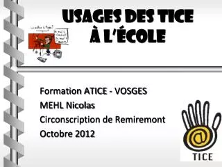 usages des tice l cole