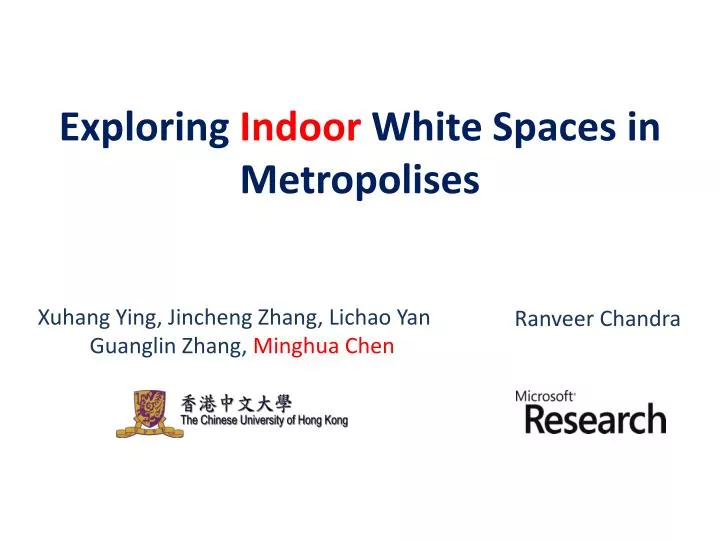 exploring indoor white spaces in metropolises