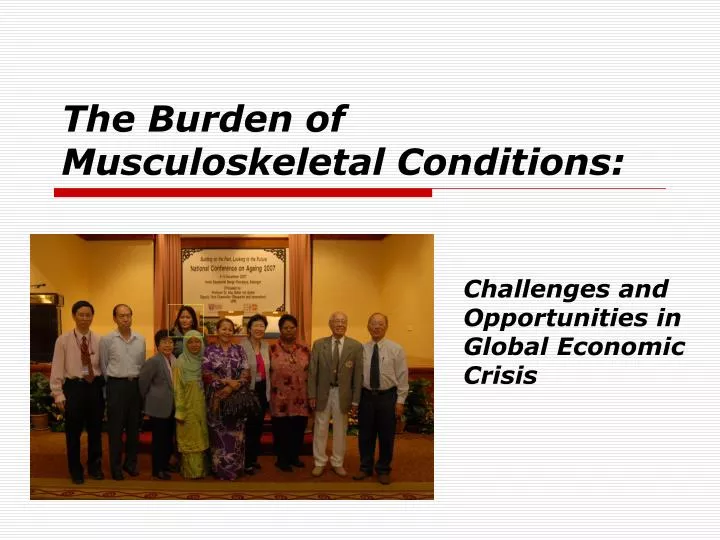 the burden of musculoskeletal conditions