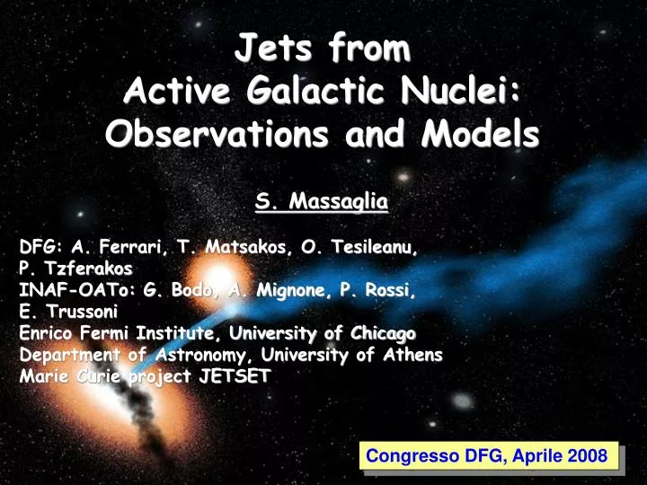 jets from active galactic nuclei observations and models