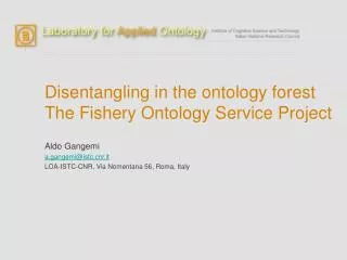 Disentangling in the ontology forest The Fishery Ontology Service Project