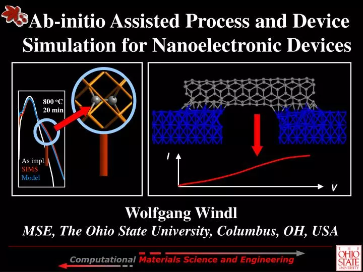 ab initio assisted process and device simulation for nanoelectronic devices