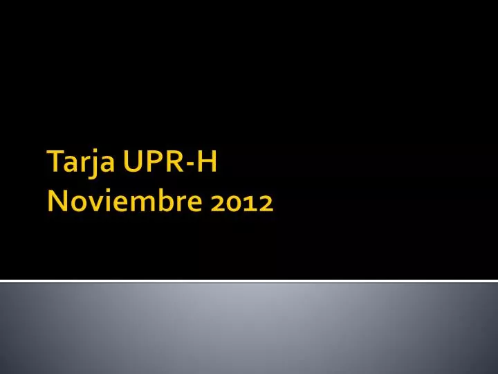 tarja upr h noviembre 2012