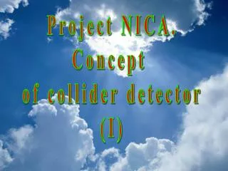 Project NICA. Concept of collider detector (I)