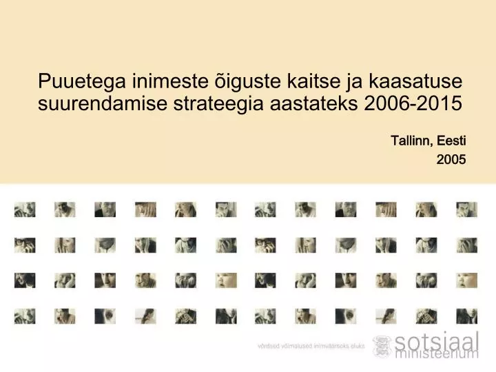 puuetega inimeste iguste kaitse ja kaasatuse suurendamise strateegia aastateks 2006 2015