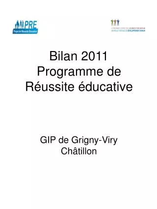 bilan 2011 programme de r ussite ducative
