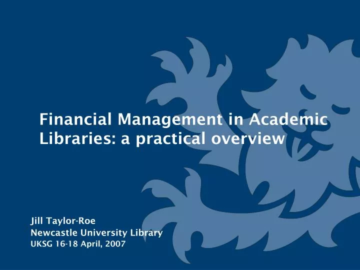 financial management in academic libraries a practical overview