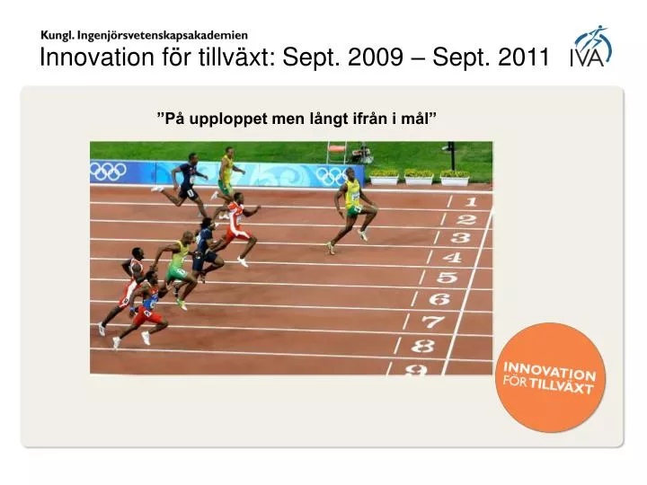 innovation f r tillv xt sept 2009 sept 2011