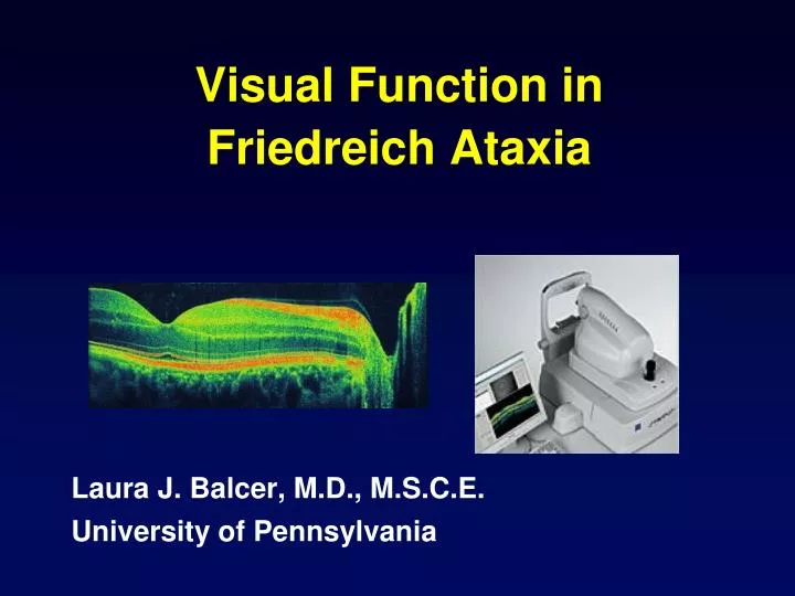 visual function in friedreich ataxia