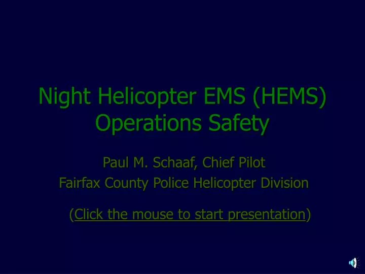night helicopter ems hems operations safety