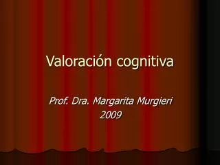 valoraci n cognitiva