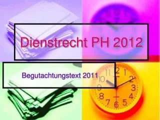 dienstrecht ph 2012