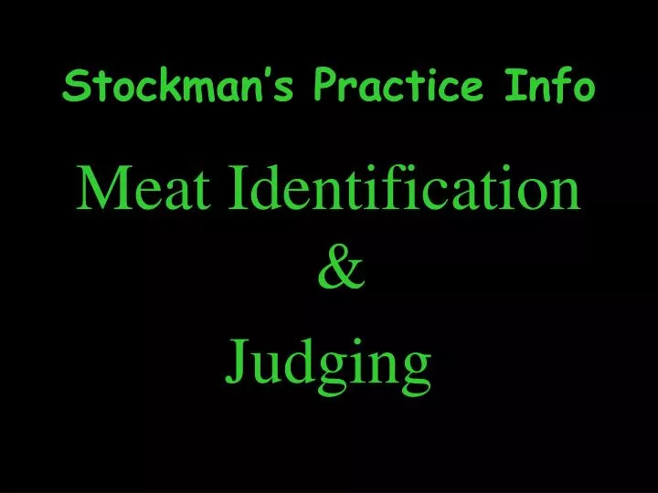 stockman s practice info