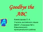 Goodbye the ABC - slide 1