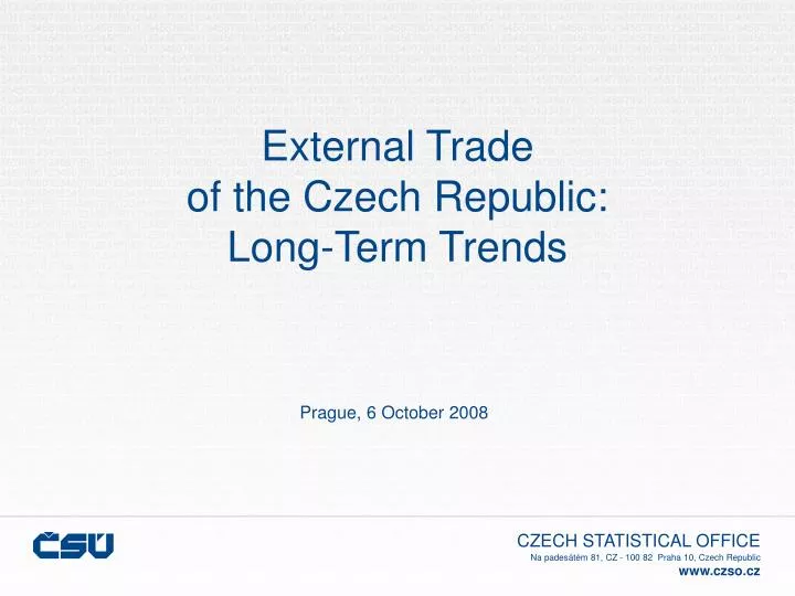 external trade of the czech republic long term trends