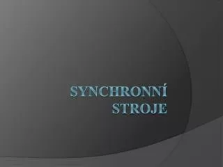 synchronn stroje