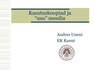 kasutuskoopiad ja uus meedia