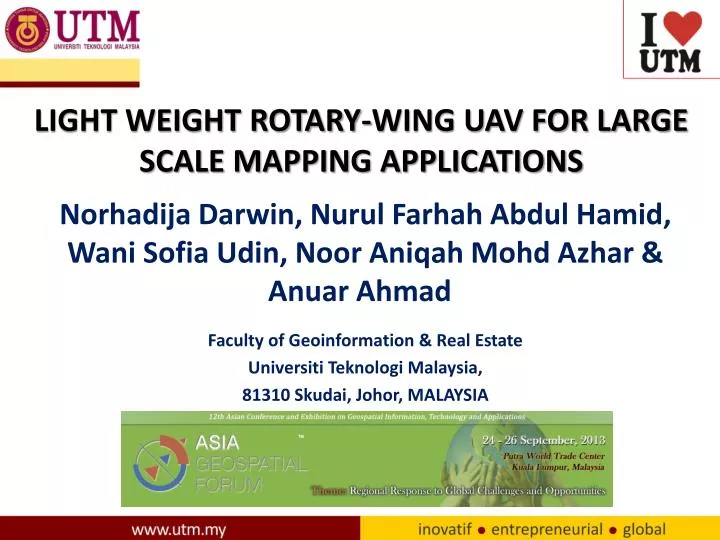 light weight rotary wing uav for large scale mapping applications