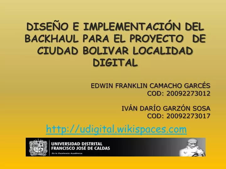 dise o e implementaci n del backhaul para el proyecto de ciudad bolivar localidad digital