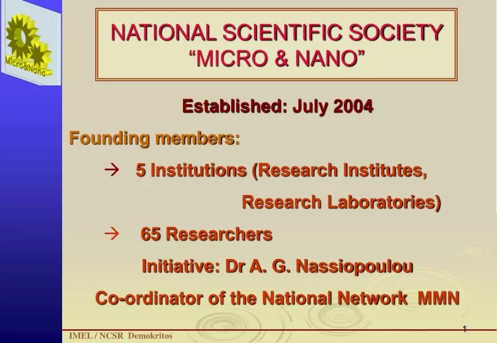 national scientific society micro nano
