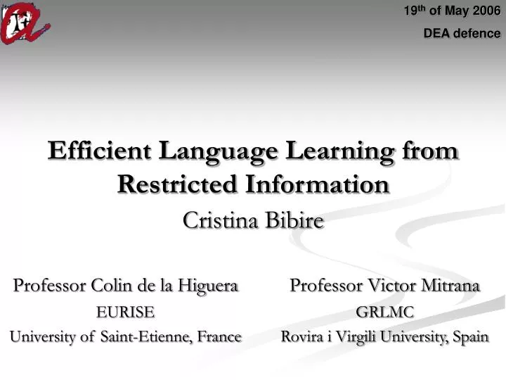 efficient language learning from restricted information