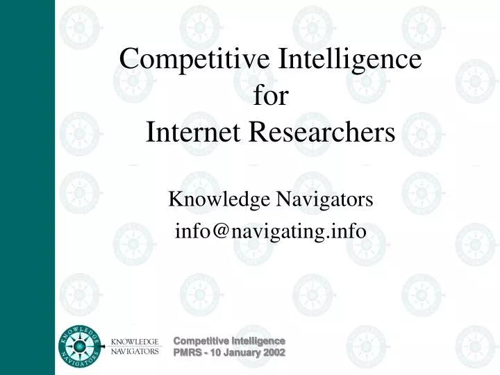 competitive intelligence for internet researchers