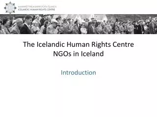 The Icelandic Human Rights Centre NGOs in Iceland