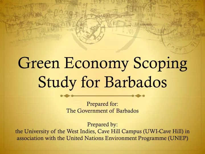 green economy scoping study for barbados