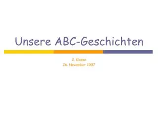 unsere abc geschichten