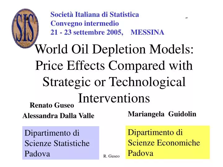 world oil depletion models price effects compared with strategic or technological interventions