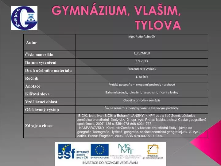 gymn zium vla im tylova