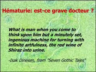 h maturie est ce grave docteur
