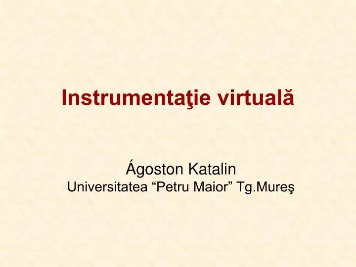 instrumenta ie virtual