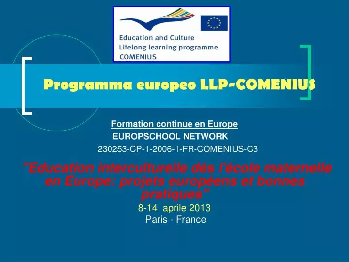 programma europ eo llp comenius