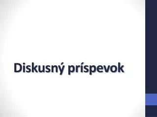 diskusn pr spevok