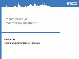maamaksust ja maamaksuvabastusest