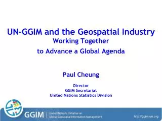UN-GGIM and the Geospatial Industry Working Together to Advance a Global Agenda