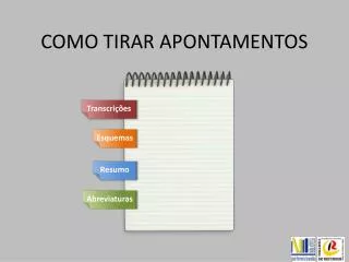 como tirar apontamentos
