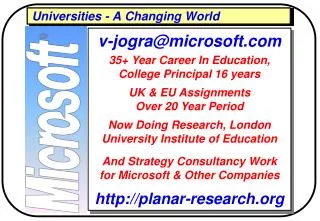 universities a changing world