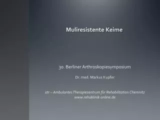 muliresistente keime