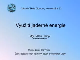 vyu it jadern energie