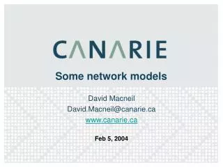 Some network models