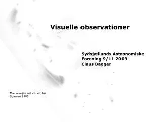 visuelle observationer