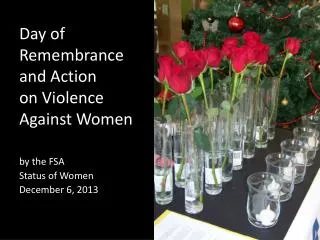 Day of Remembrance and Action on Violence Against Women