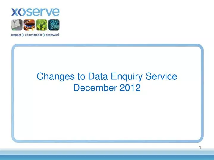 changes to data enquiry service december 2012