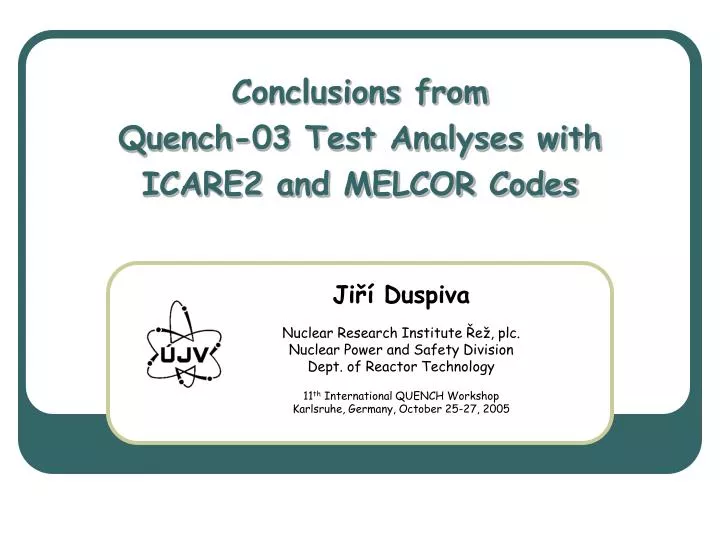 conclusions from quench 03 test analyses with icare2 and melcor codes
