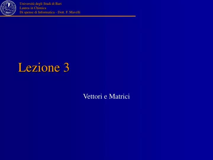 lezione 3