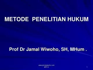 metode penelitian hukum