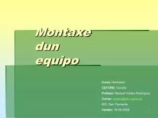 montaxe dun equipo