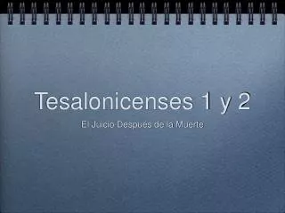 tesalonicenses 1 y 2